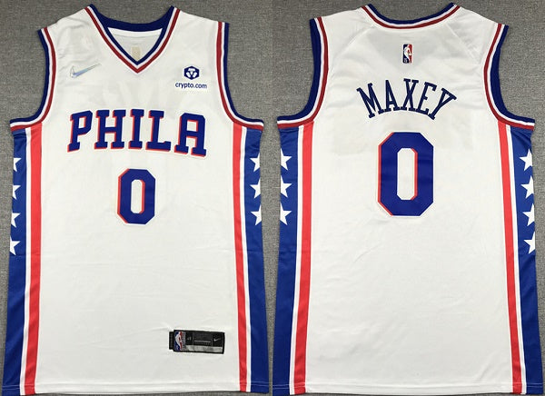 Tyrese Maxey Philadelphia 76ers white jersey