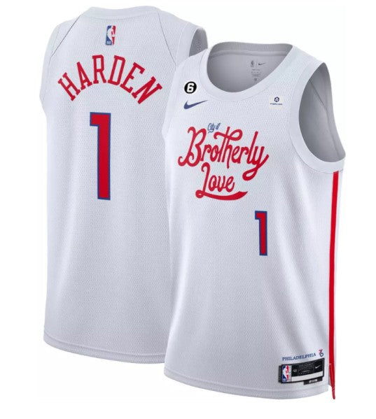 James Harden Philadelphia 76ers white City Edition jersey