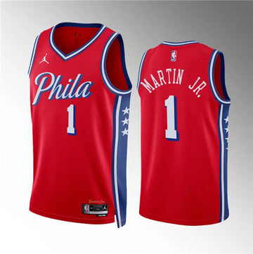 Kenyon Martin Jr Philadelphia 76ers red jersey