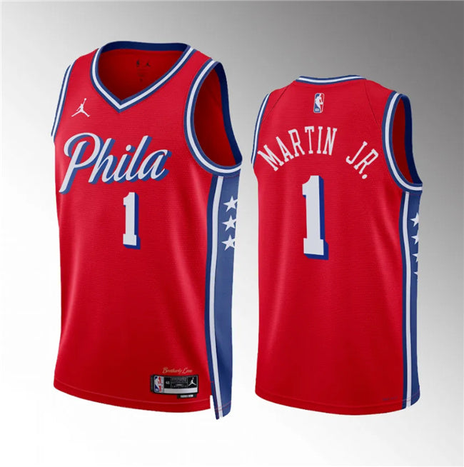 Kenyon Martin Jr Philadelphia 76ers red jersey