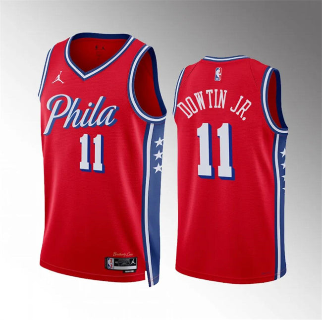 Jeff Dowtin Jr Philadelphia 76ers red jersey