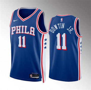 Jeff Dowtin Jr Philadelphia 76ers royal jersey
