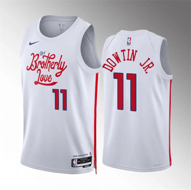 Jeff Dowtin Jr Philadelphia 76ers white City Edition jersey