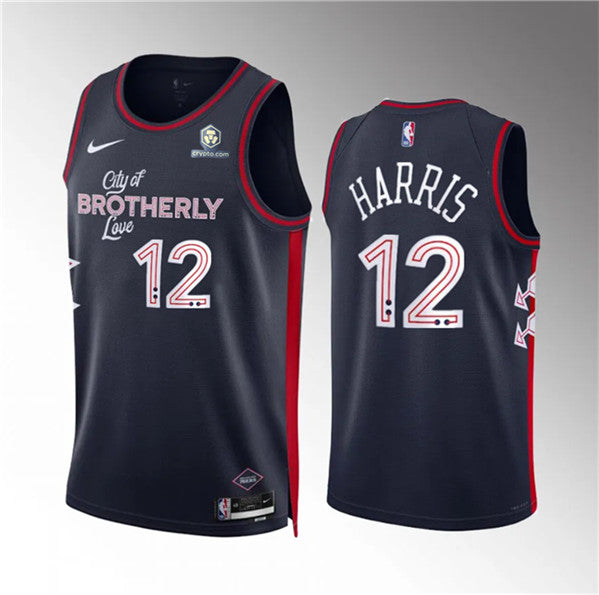 Tobias Harris Philadelphia 76ers navy City Edition jersey