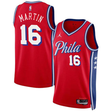 Caleb Martin Philadelphia 76ers red jersey
