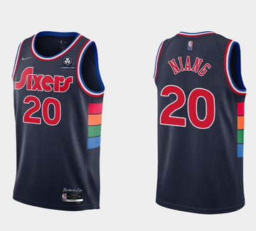 Georges Niang Philadelphia 76ers navy City Edition jersey