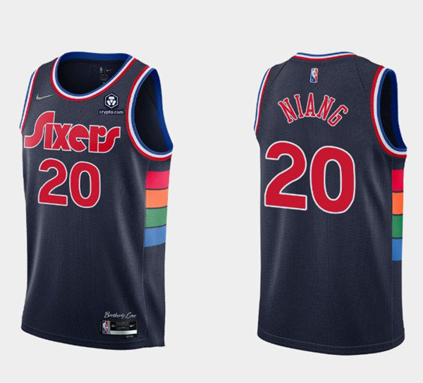 Georges Niang Philadelphia 76ers navy City Edition jersey