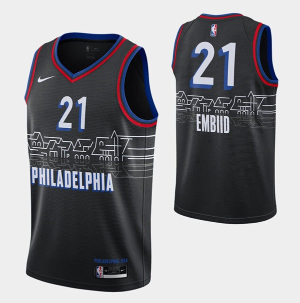 Joel Embiid Philadelphia 76ers black jersey