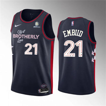 Joel Embiid Philadelphia 76ers navy City Edition jersey