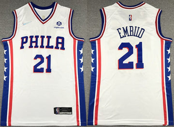 Joel Embiid Philadelphia 76ers white jersey