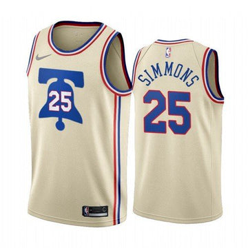 Ben Simmons Philadelphia 76ers cream jersey