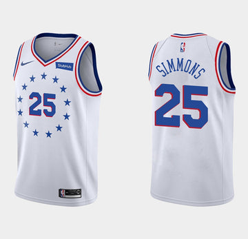 Ben Simmons Philadelphia 76ers white jersey