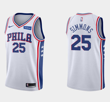 Ben Simmons Philadelphia 76ers white jersey