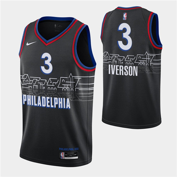 Allen Iverson Philadelphia 76ers black jersey