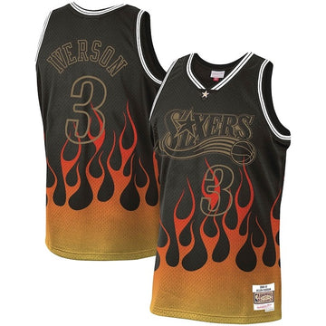 Allen Iverson Philadelphia 76ers black jersey