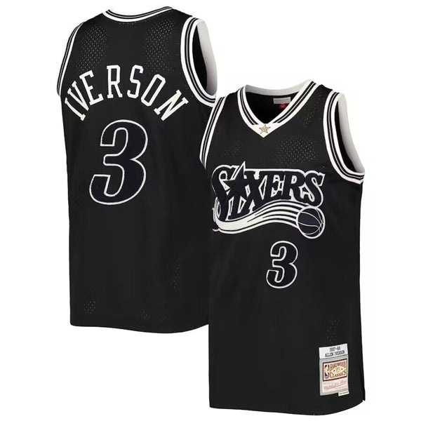 Allen Iverson Philadelphia 76ers black jersey