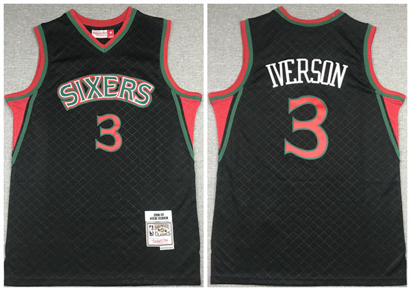 Allen Iverson Philadelphia 76ers black Throwback jersey
