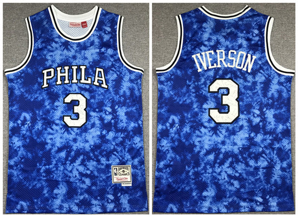 Allen Iverson Philadelphia 76ers blue jersey