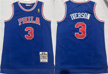 Allen Iverson Philadelphia 76ers blue Throwback jersey