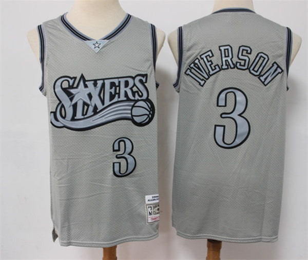 Allen Iverson Philadelphia 76ers grey Throwback jersey