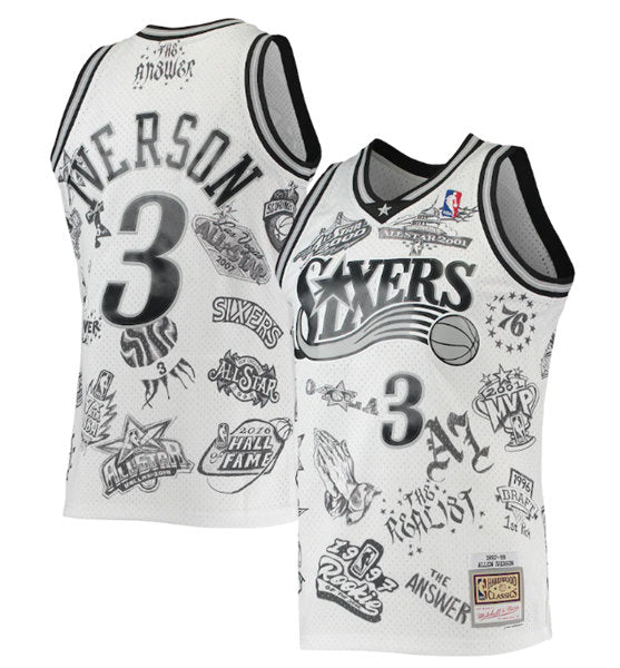 Allen Iverson Philadelphia 76ers white jersey
