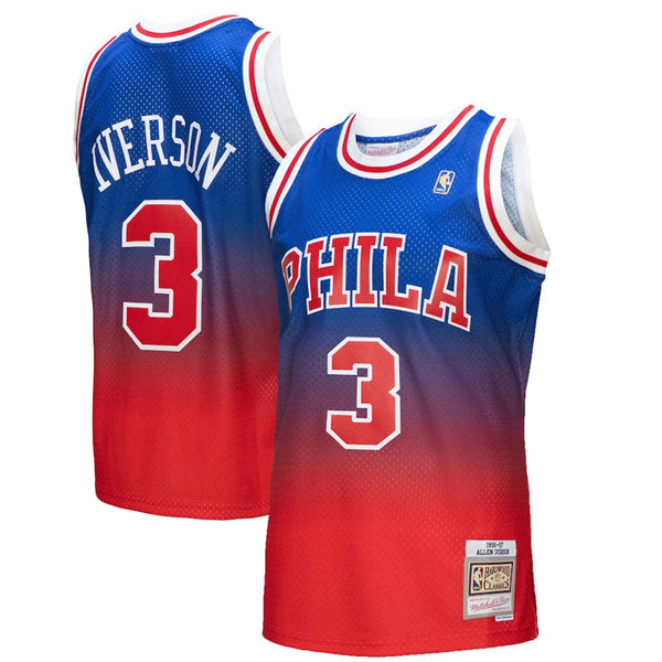 Allen Iverson Philadelphia 76ers red-royal jersey