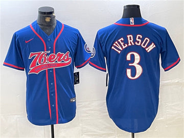 Allen Iverson Philadelphia 76ers royal jersey