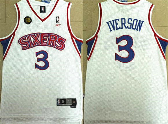 Allen Iverson Philadelphia 76ers white jersey