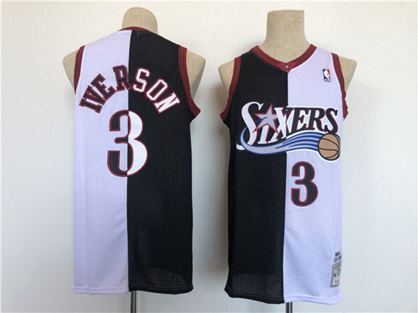 Allen Iverson Philadelphia 76ers white-black Throwback jersey