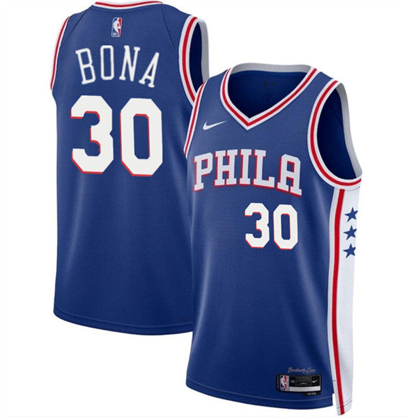 Adam Bona Philadelphia 76ers royal jersey