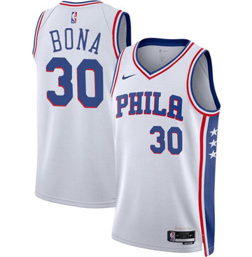 Adam Bona Philadelphia 76ers white jersey