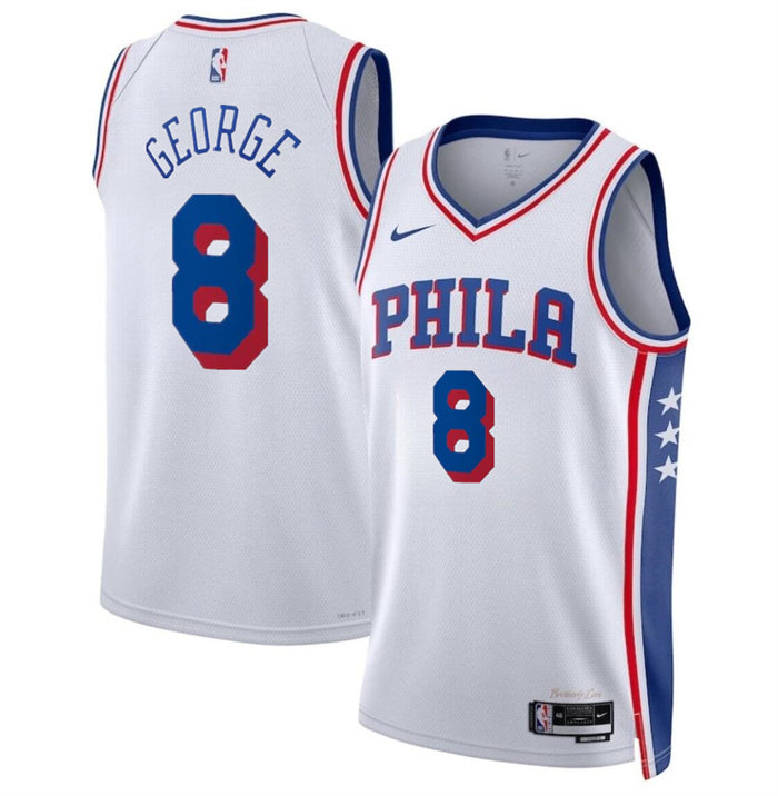 Paul George Philadelphia 76ers white jersey