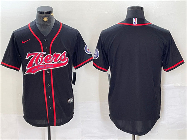 Custom Philadelphia 76ers black jersey