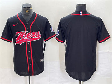 Custom Philadelphia 76ers black jersey