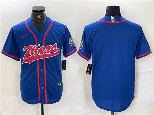 Custom Philadelphia 76ers royal jersey