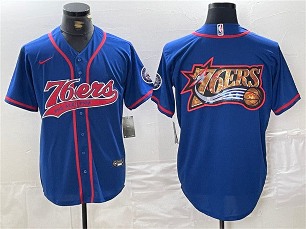Team Big Logo Philadelphia 76ers royal jersey