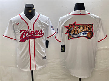 Team Big Logo Philadelphia 76ers white jersey