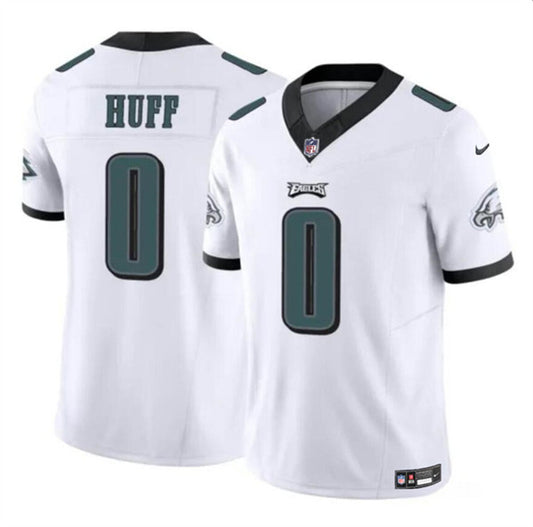 Philadelphia Eagles #0 Bryce Huff White 2024 FUSE Jersey
