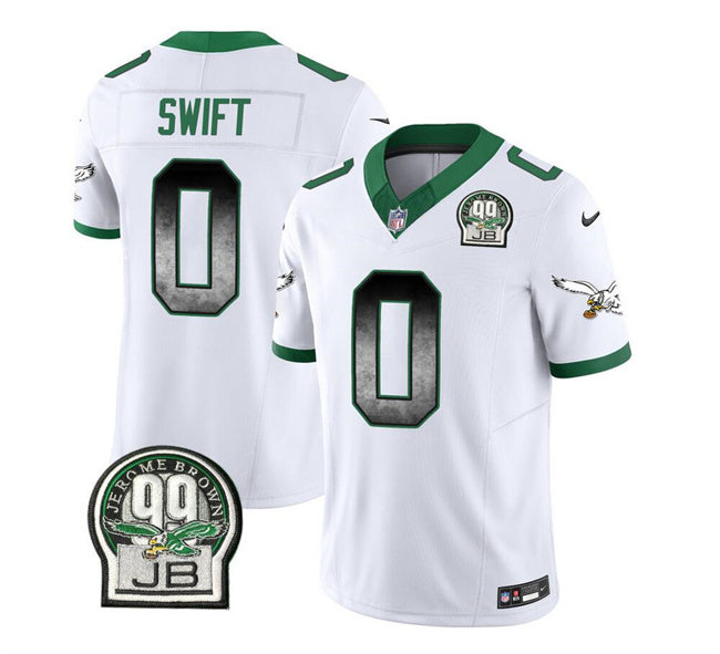 D'Andre Swift Philadelphia Eagles white FUSE jersey