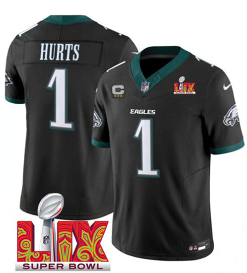 Jalen Hurts Philadelphia Eagles black FUSE jersey