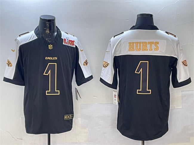 Jalen Hurts Philadelphia Eagles black-gold FUSE jersey
