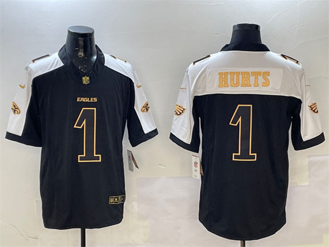 Jalen Hurts Philadelphia Eagles black-gold FUSE jersey