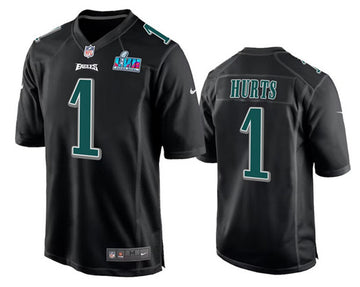 Jalen Hurts Philadelphia Eagles black Game jersey