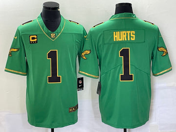 Jalen Hurts Philadelphia Eagles green jersey