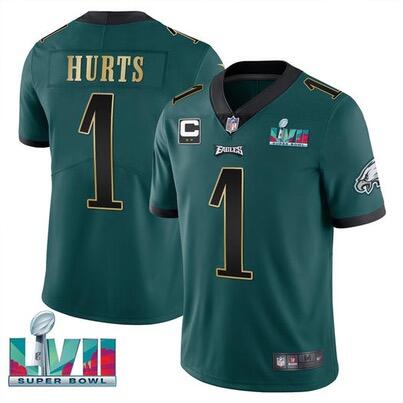 Jalen Hurts Philadelphia Eagles green jersey