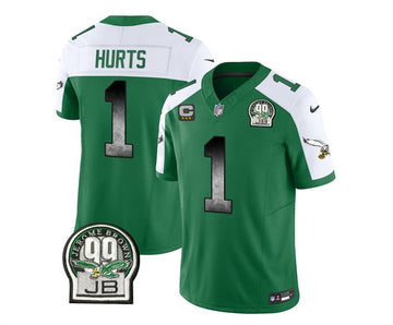 Jalen Hurts Philadelphia Eagles green-white FUSE jersey