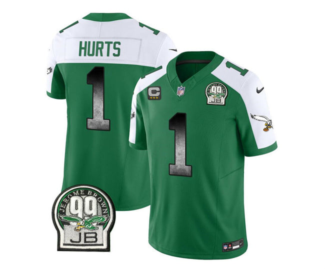 Jalen Hurts Philadelphia Eagles green-white FUSE jersey