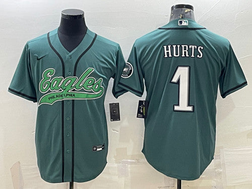 Jalen Hurts Philadelphia Eagles green jersey