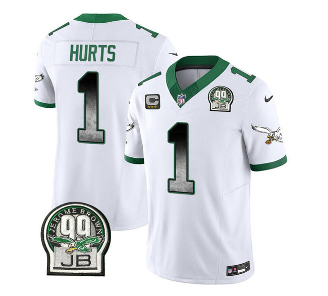 Jalen Hurts Philadelphia Eagles white FUSE jersey