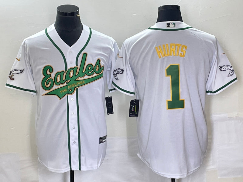 Jalen Hurts Philadelphia Eagles white jersey